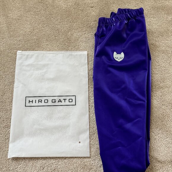 HIRO GATO Sharkskin PU Spandex M MEDIUM Leggings Purple BRAND NEW LIMITED L@@K! - Picture 12 of 13